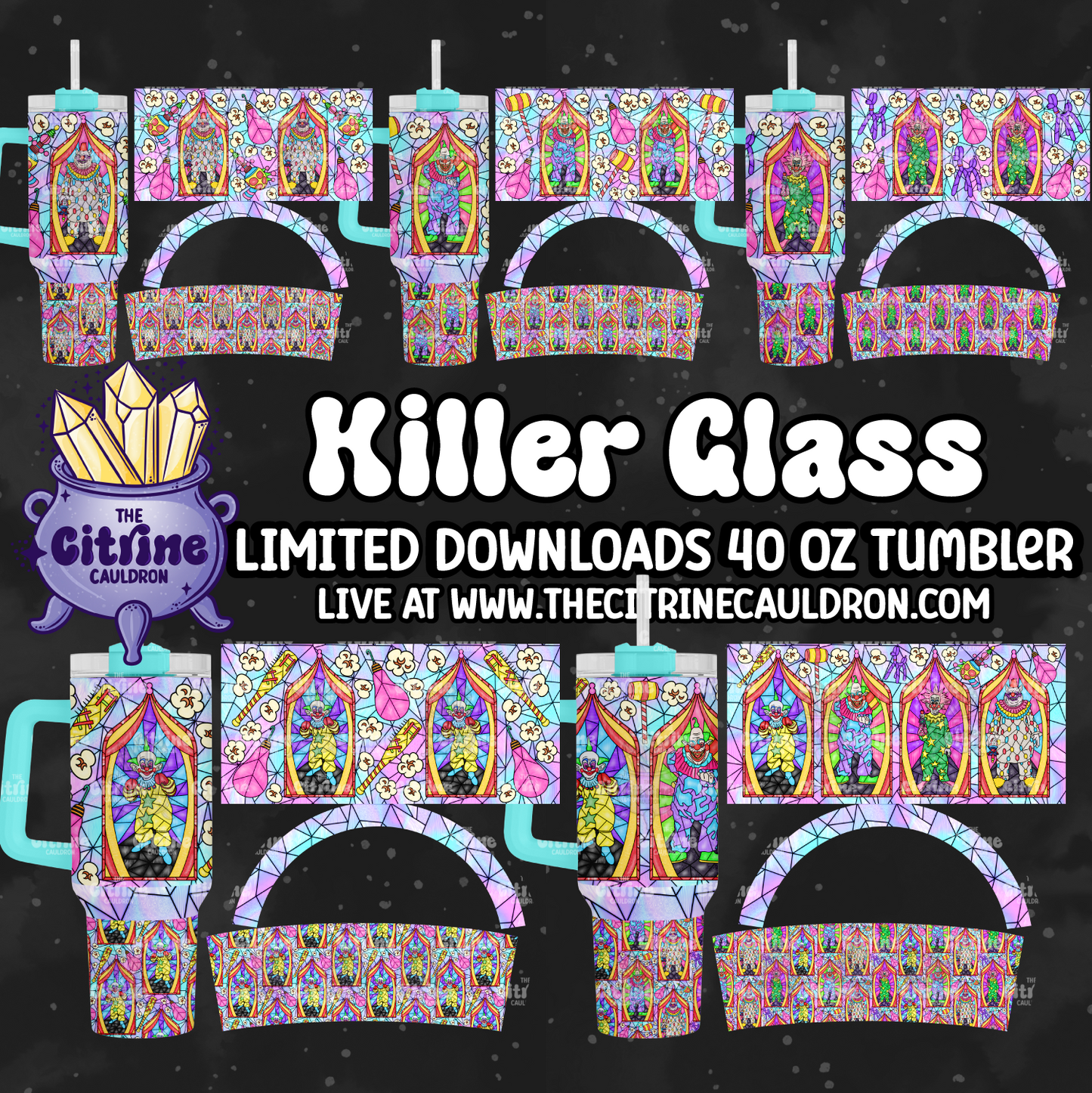 Killer Glass - PNG Wrap for Sublimation 40oz Tumbler