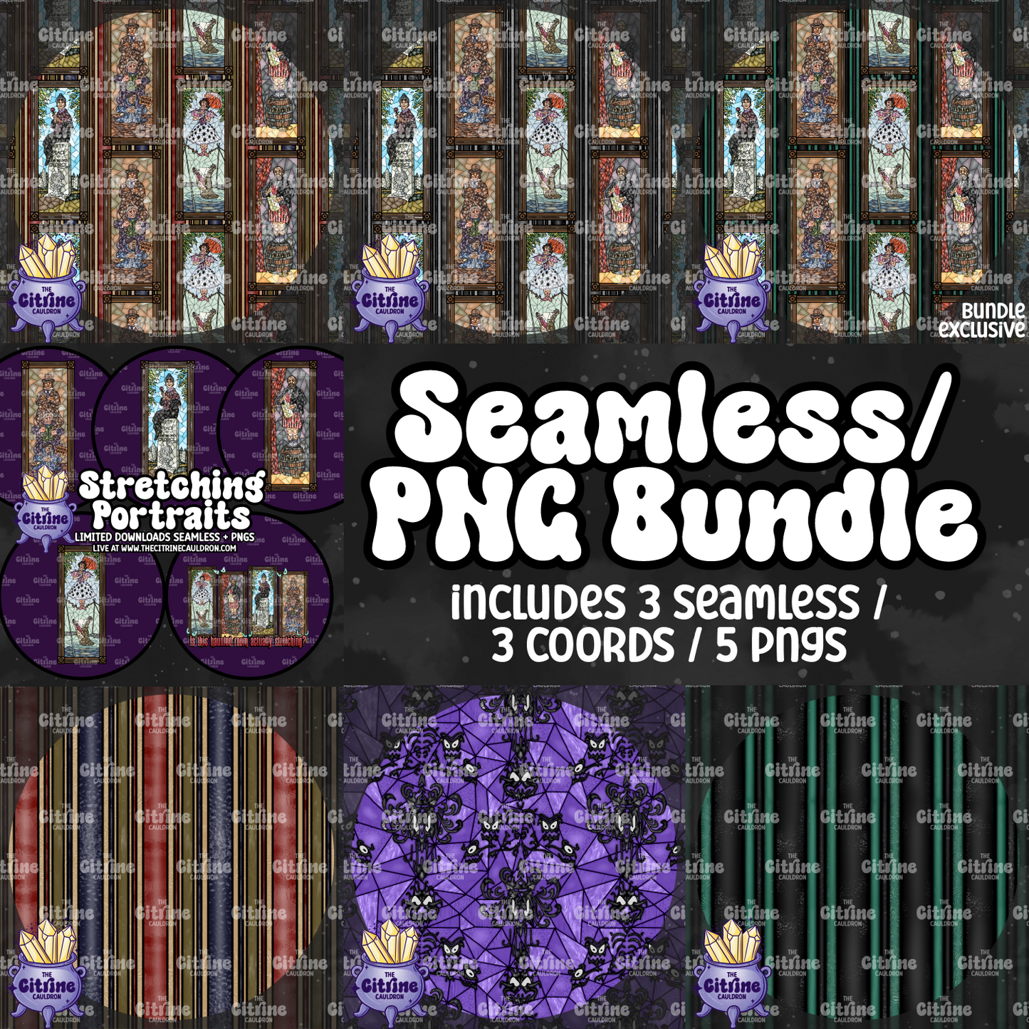 Mansion Glass - Seamless, Coordinates & PNG Bundle