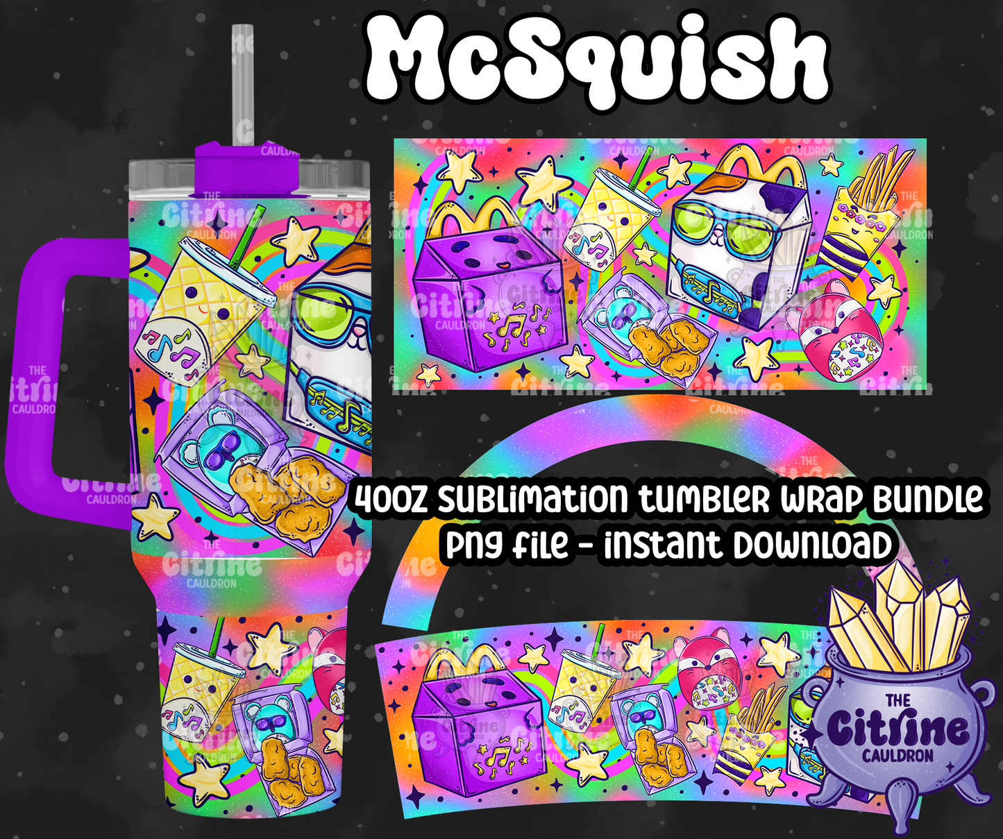 McSquish - PNG Wrap for Sublimation 40oz Tumbler