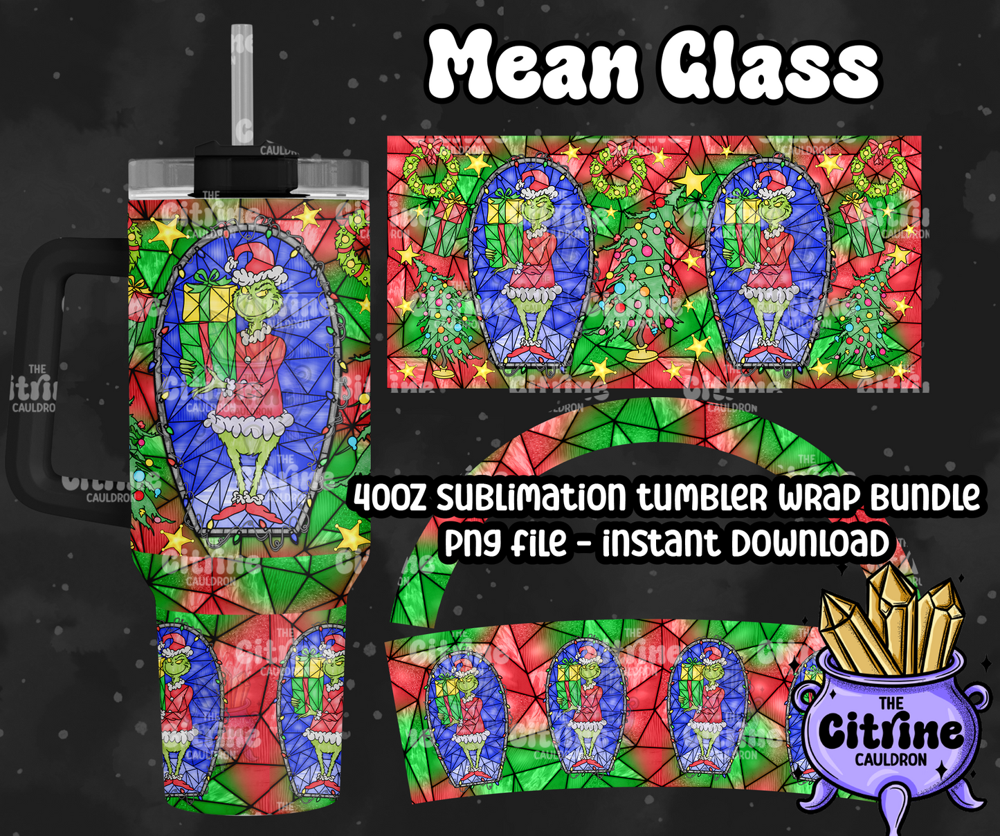 Mean Glass - PNG Wrap for Sublimation 40oz Tumbler