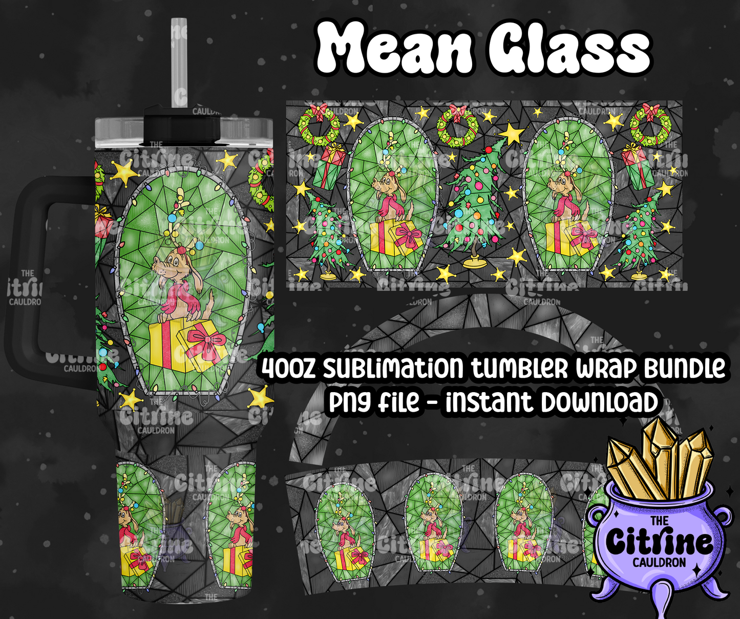 Mean Glass - PNG Wrap for Sublimation 40oz Tumbler