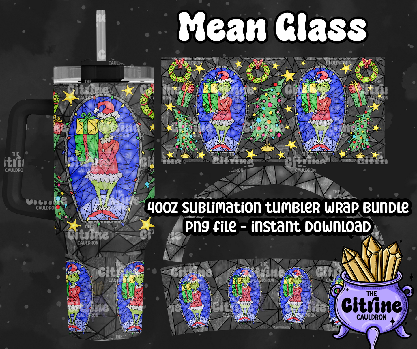 Mean Glass - PNG Wrap for Sublimation 40oz Tumbler