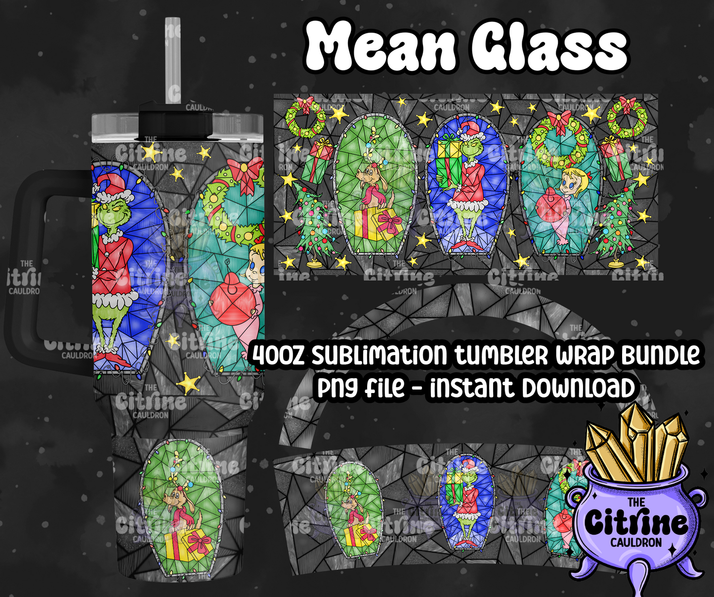 Mean Glass - PNG Wrap for Sublimation 40oz Tumbler