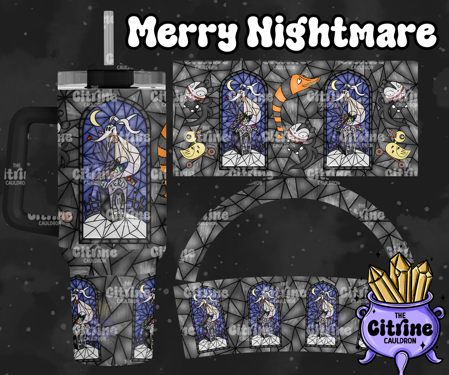 Merry Nightmare - PNG Wrap for Sublimation 40oz Tumbler