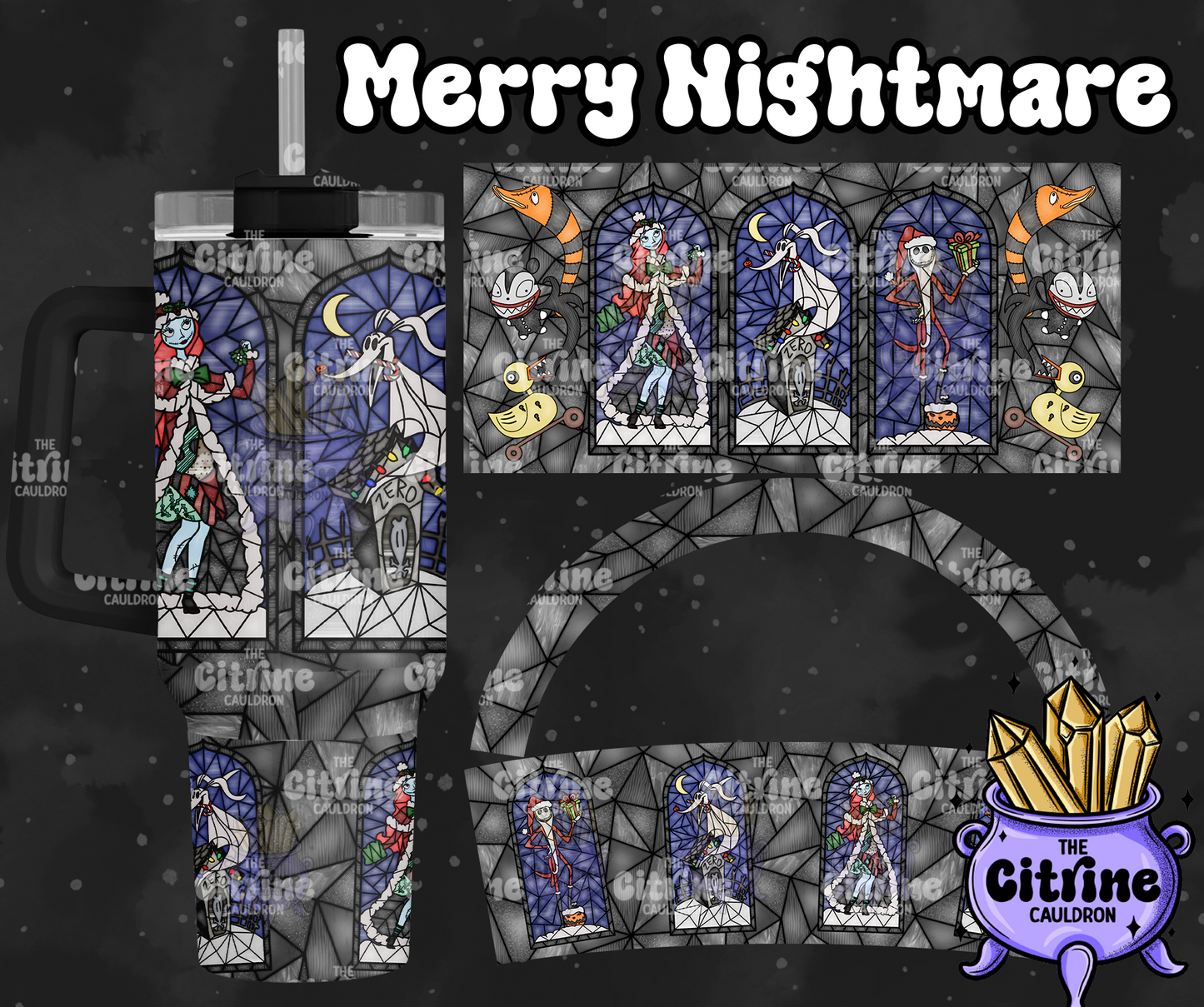 Merry Nightmare - PNG Wrap for Sublimation 40oz Tumbler