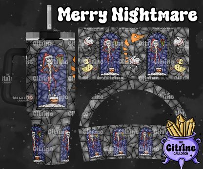 Merry Nightmare - PNG Wrap for Sublimation 40oz Tumbler