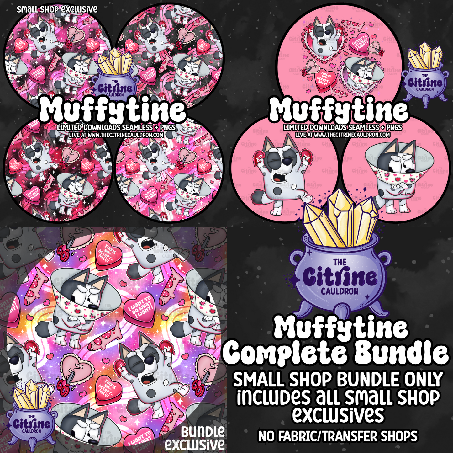 Muffytine Collection - SMALL SHOP Seamless, Coordinates & PNG Bundle