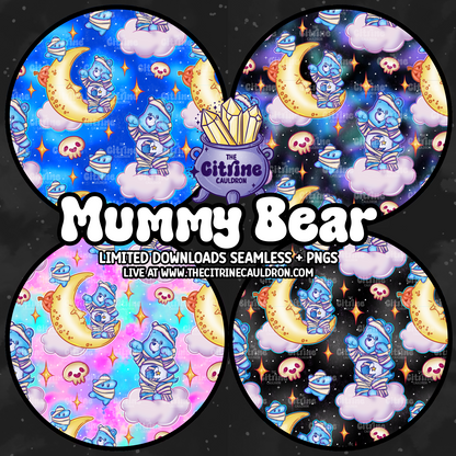 Scare Bears Collection - Seamless, Coordinates & PNG Bundle