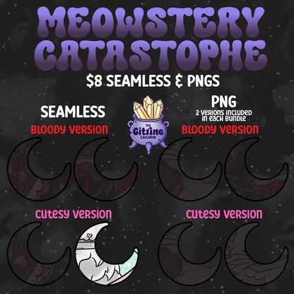 Meowstery Catastrophe - Seamless/PNG Mystery