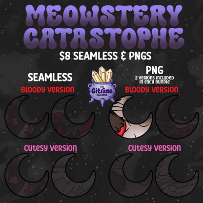 Meowstery Catastrophe - Seamless/PNG Mystery