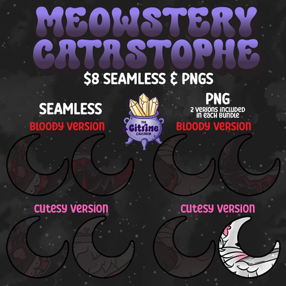 Meowstery Catastrophe - Seamless/PNG Mystery