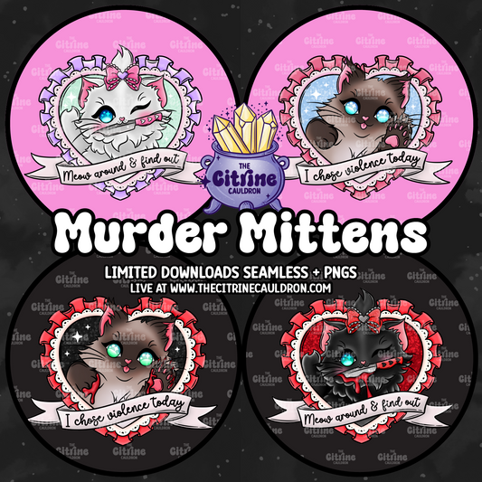 Murder Mittens - Sublimation PNG