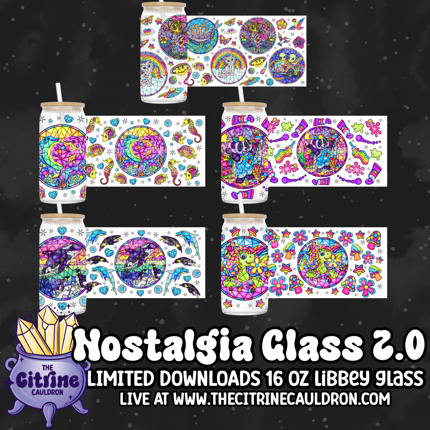 Nostalgia Glass 2.0 - PNG Wrap for Libbey 16oz Glass Can