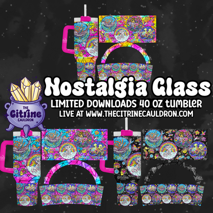 Nostalgia Glass - PNG Wrap for Sublimation 40oz Tumbler