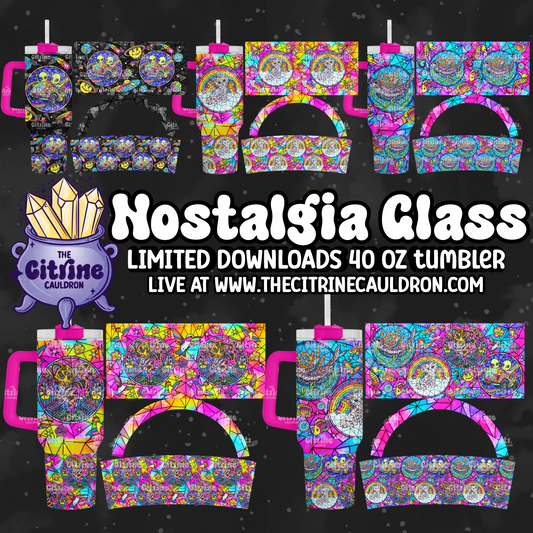 Nostalgia Glass Bundle - PNG Wrap for Sublimation 40oz Tumbler