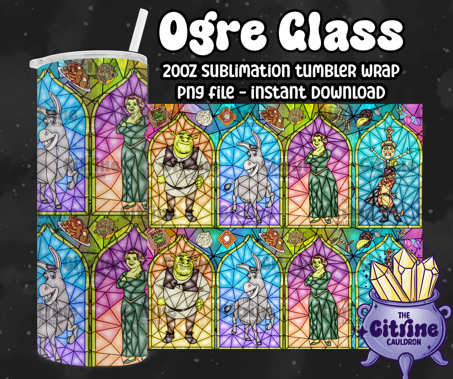 Ogre Glass - PNG Wrap for Sublimation 20oz Tumbler