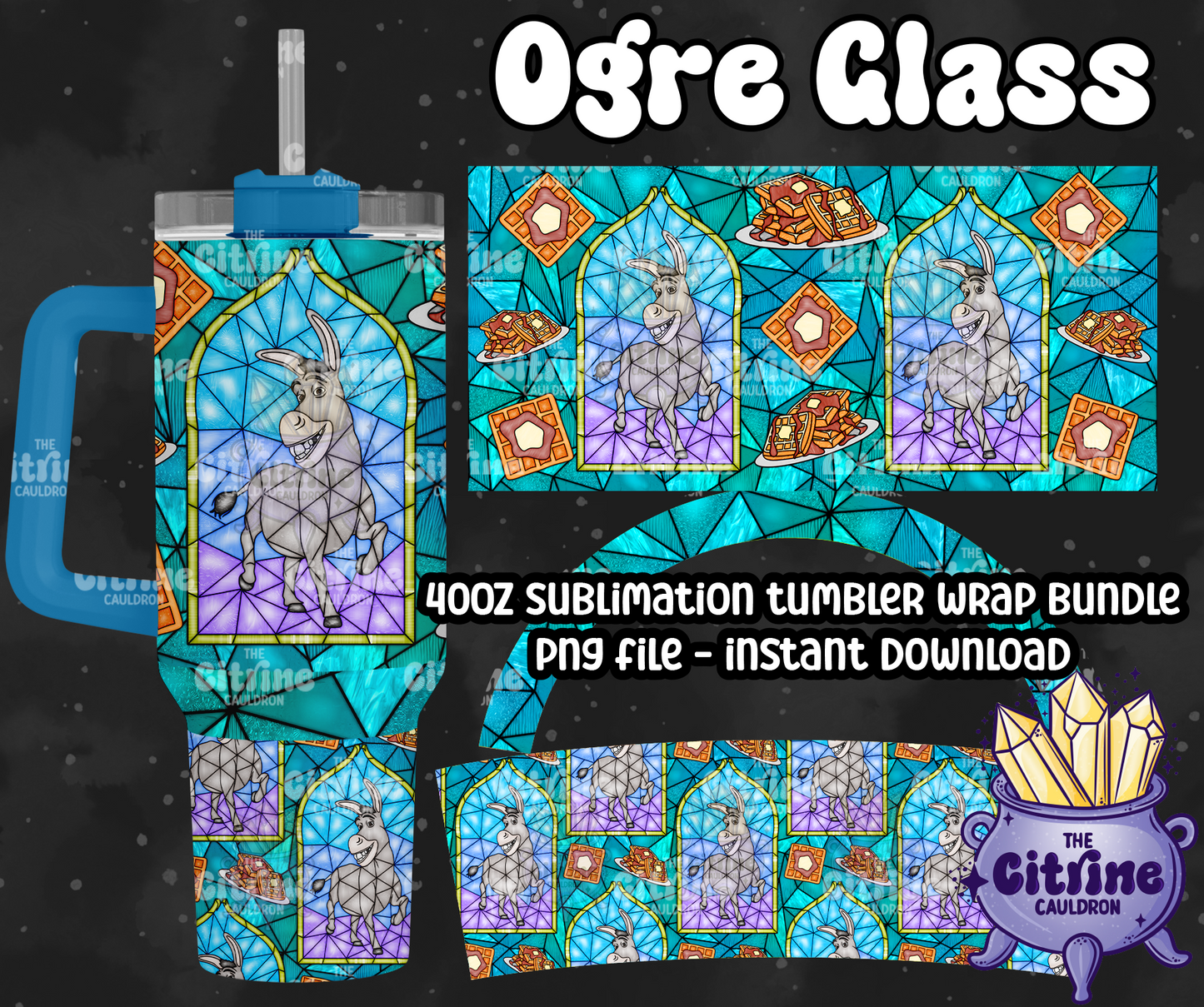 Ogre Glass - PNG Wrap for Sublimation 40oz Tumbler