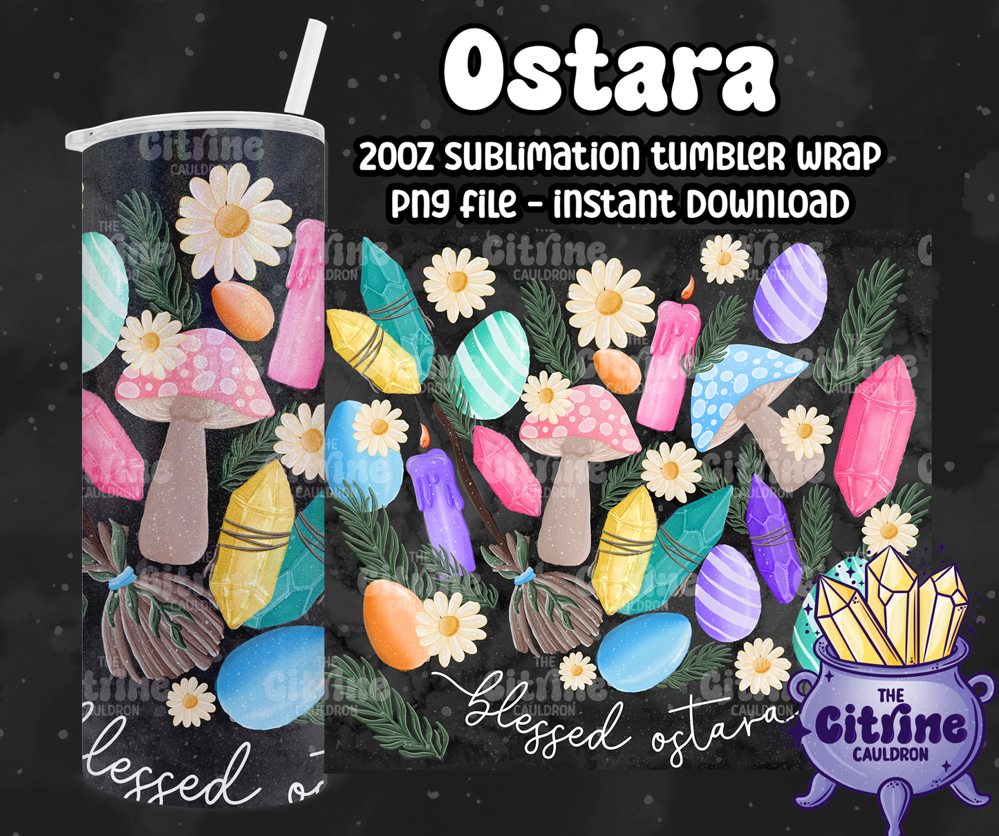 Ostara - PNG Wrap for Sublimation 20oz Tumbler
