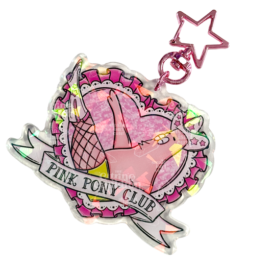 Pink Bikini Club - Holographic Acrylic Keychain