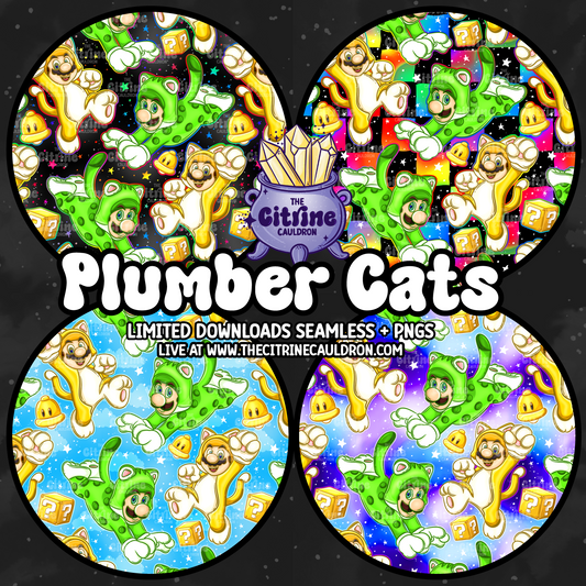 Plumber Cats - Seamless