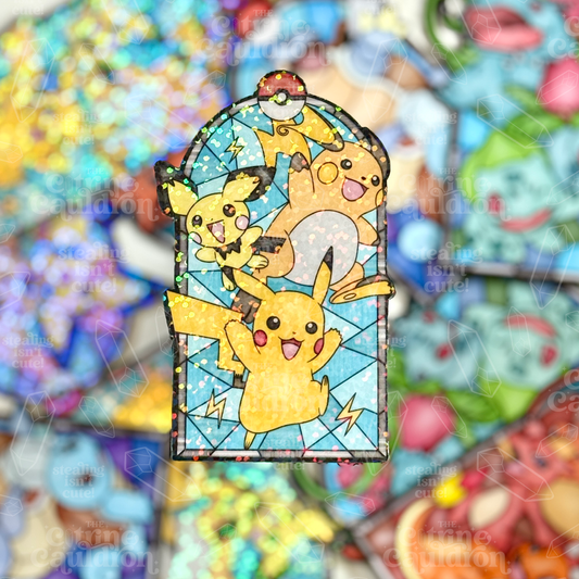 Poke Glass Pika - Sticker