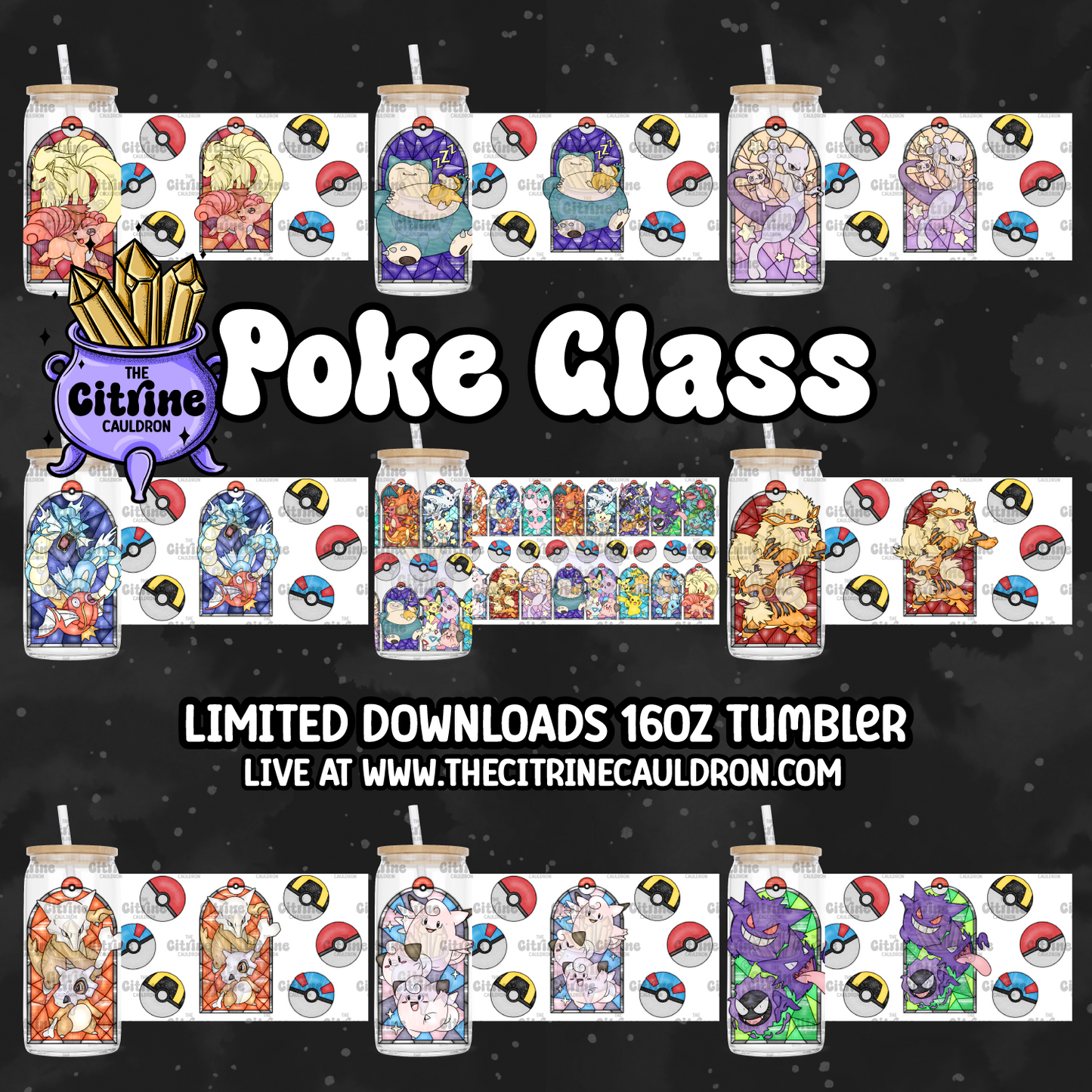 Poke Glass Volume 2 - PNG Wrap for Libbey 16oz Glass Can