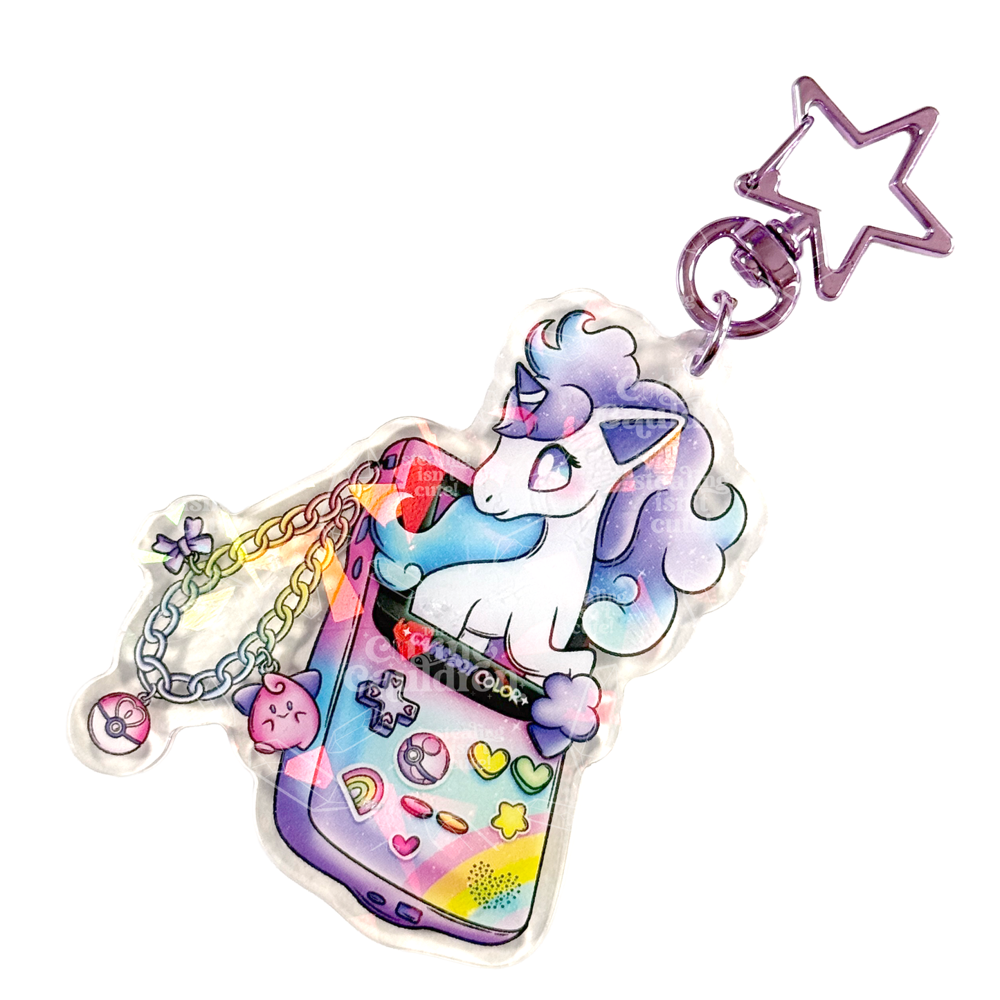 Gamer Pony - Holographic Acrylic Keychain