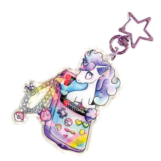 Gamer Pony - Holographic Acrylic Keychain