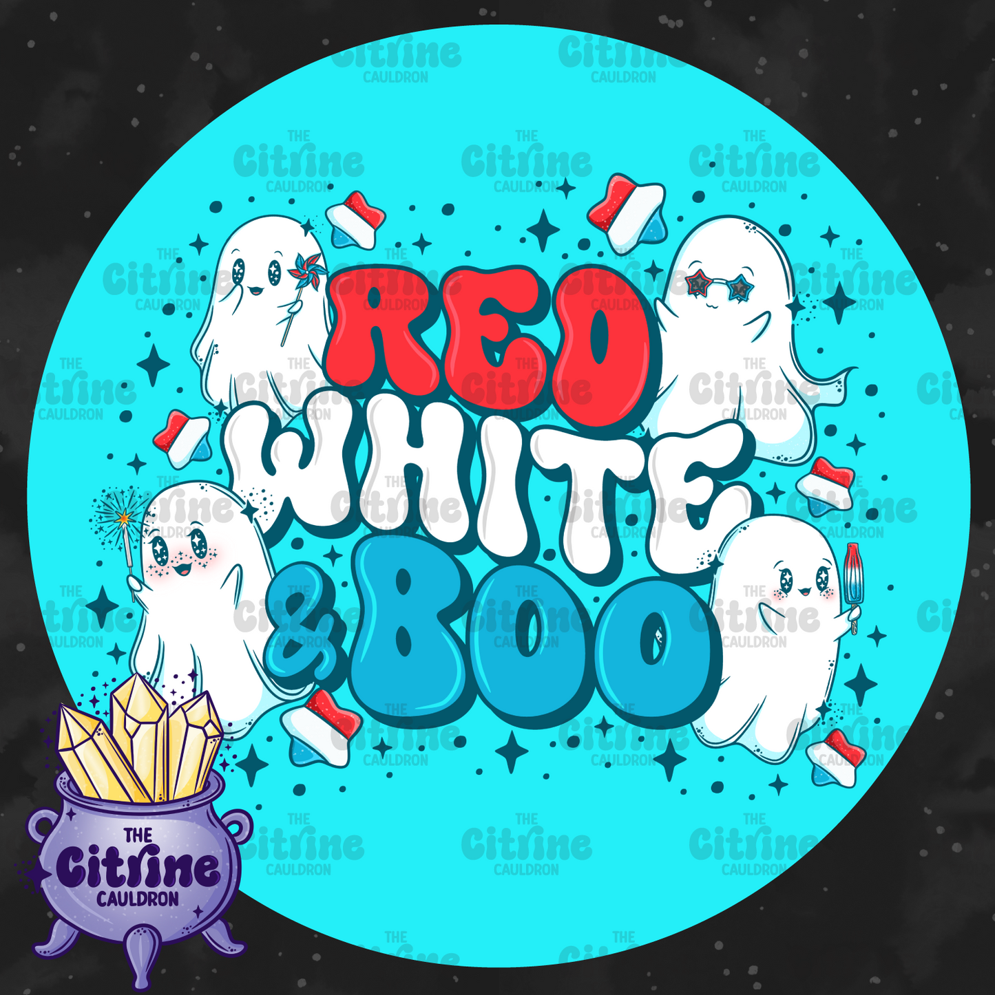 Popsicle Ghosties RWB - Sublimation PNG