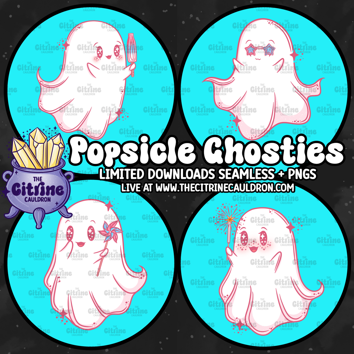 Popsicle Ghosties Unicorn - Sublimation PNG
