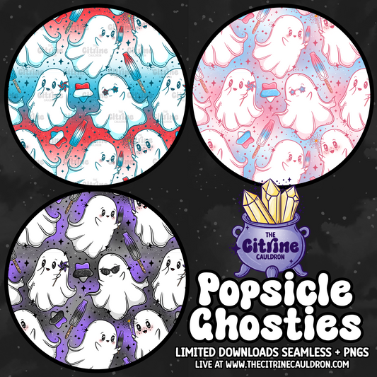 Popsicle Ghosties - Seamless
