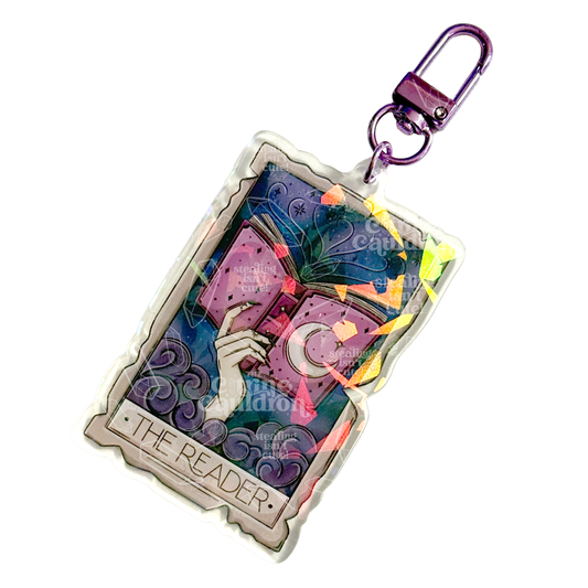 Tarot Tomes The Reader - Holographic Acrylic Keychain