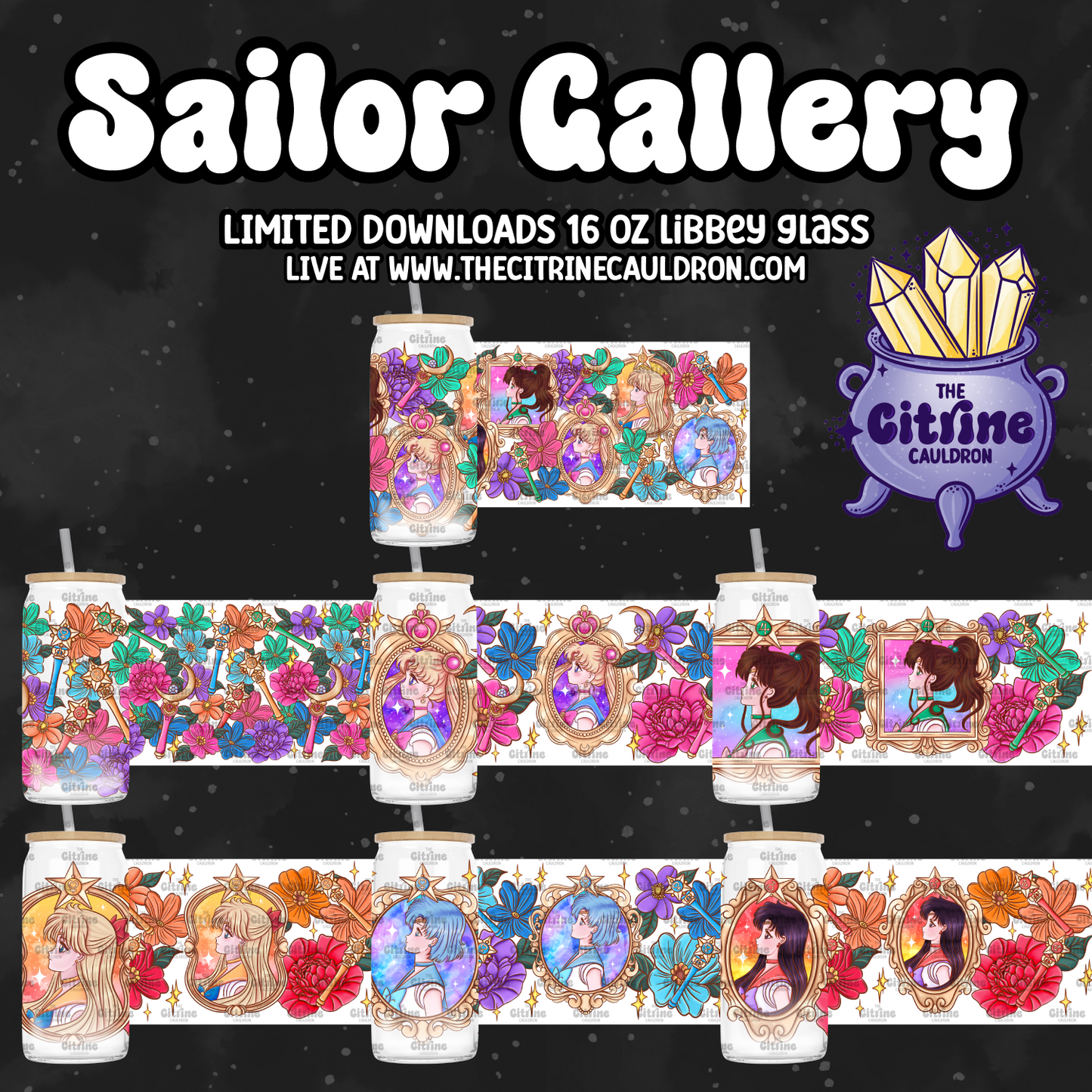 Sailor Gallery - PNG Wrap for Libbey 16oz Glass Can