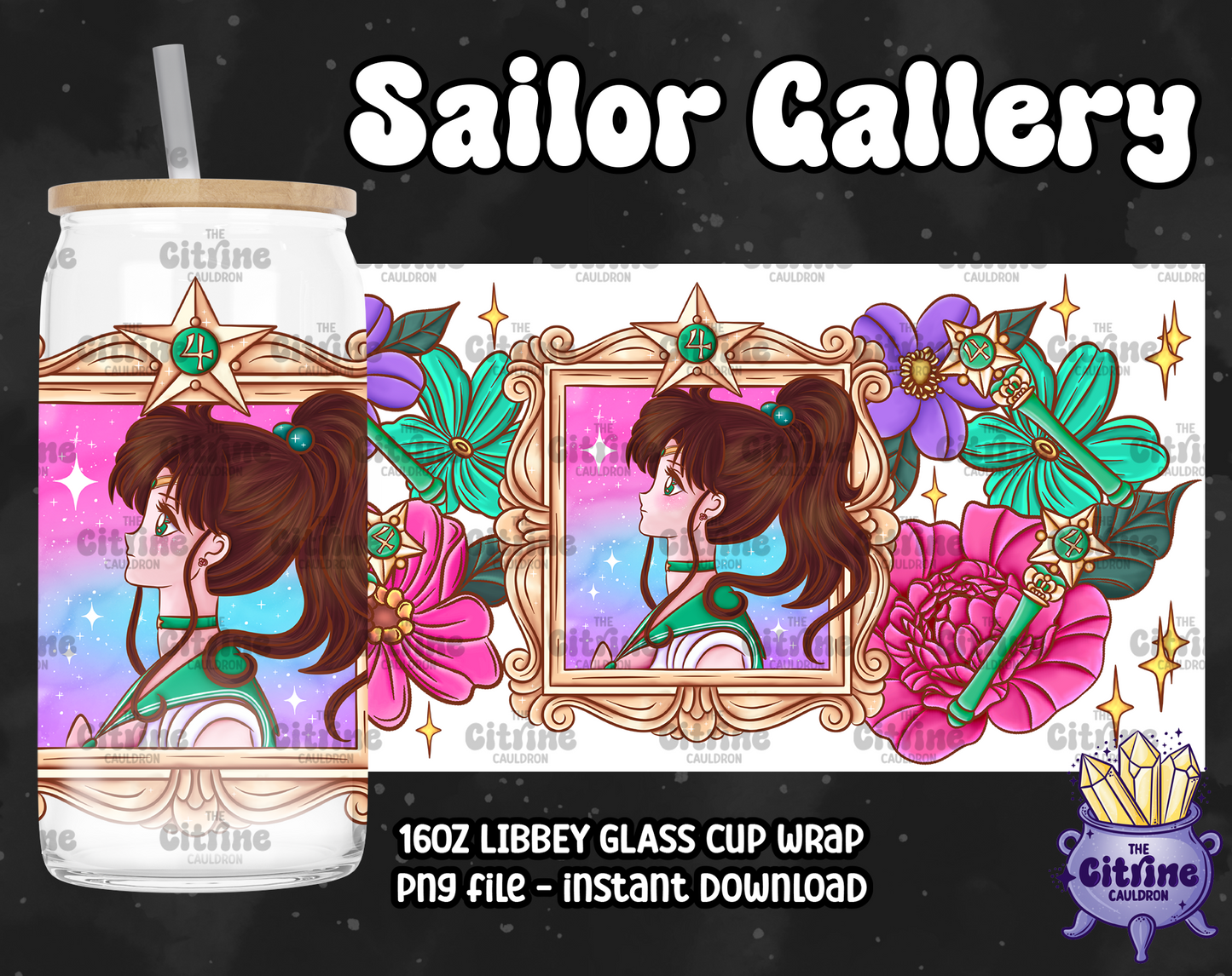 Sailor Gallery - PNG Wrap for Libbey 16oz Glass Can