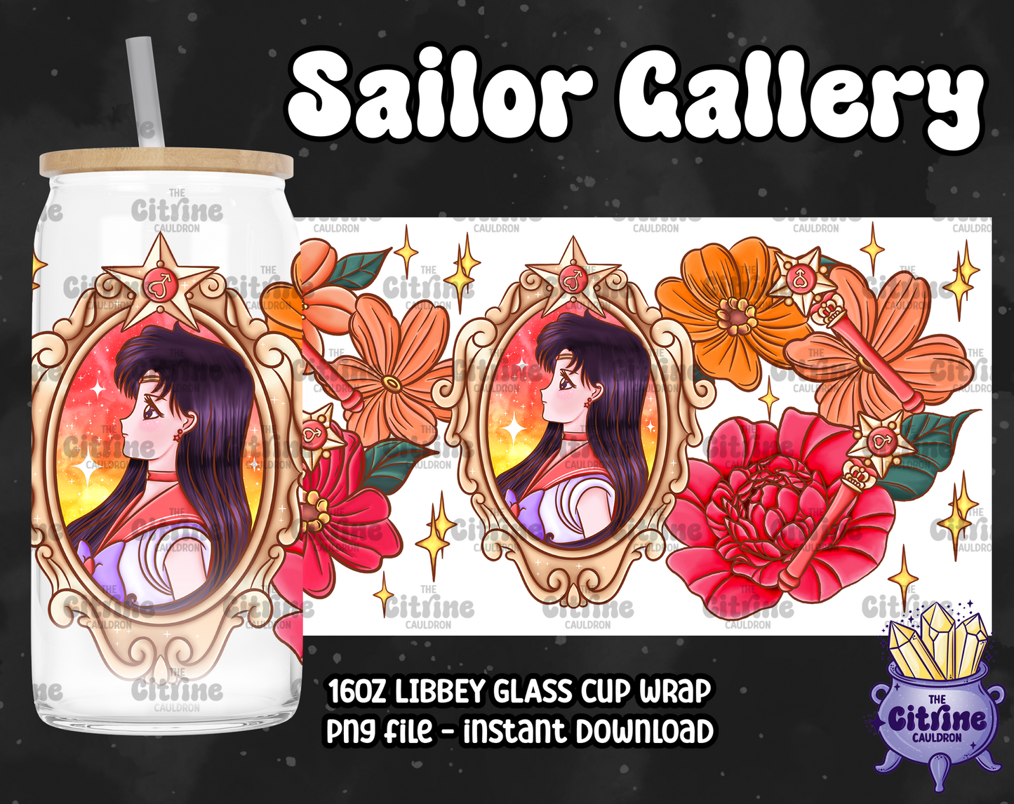 Sailor Gallery - PNG Wrap for Libbey 16oz Glass Can