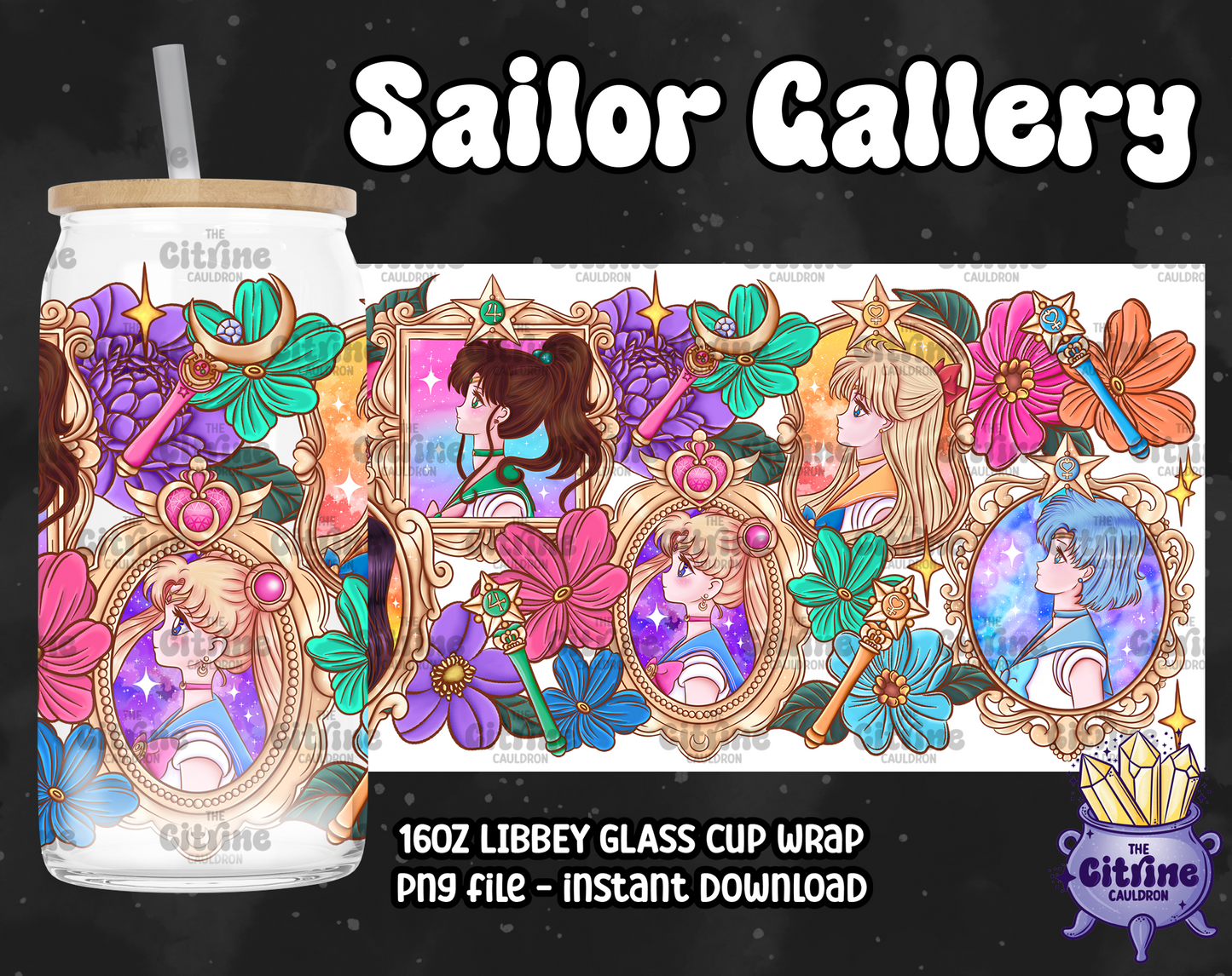 Sailor Gallery - PNG Wrap for Libbey 16oz Glass Can