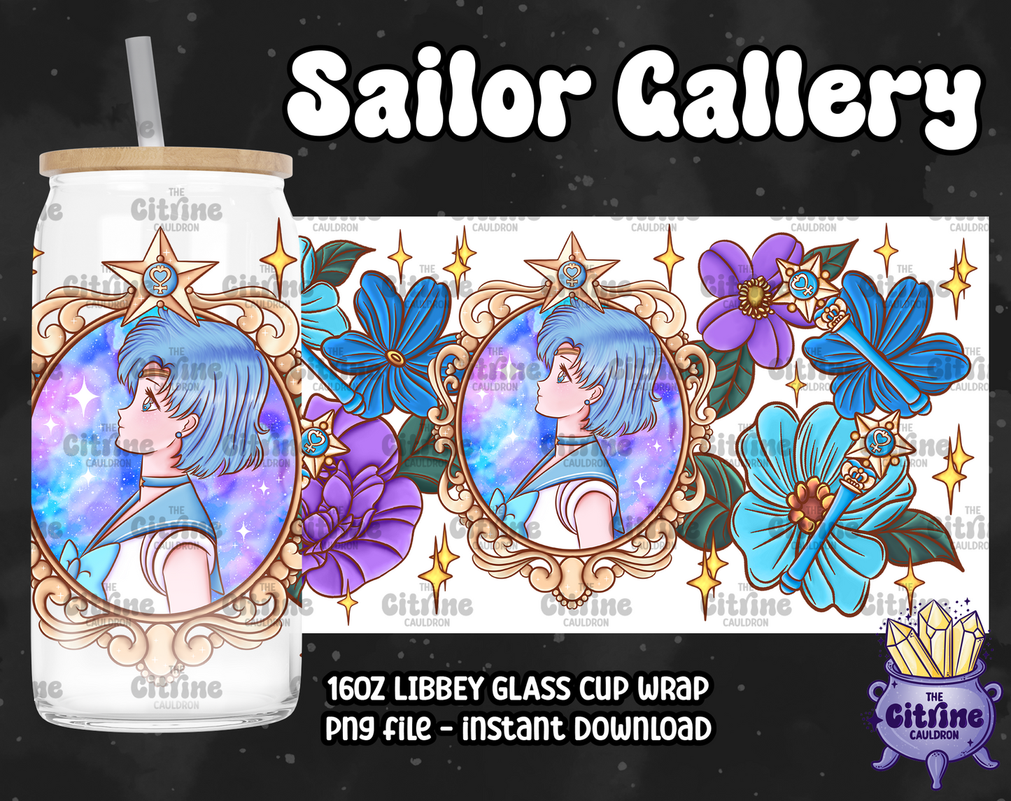 Sailor Gallery - PNG Wrap for Libbey 16oz Glass Can