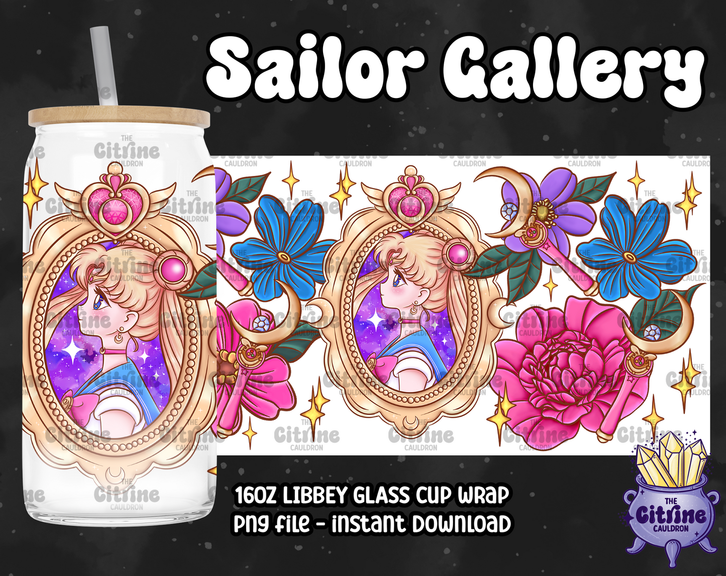 Sailor Gallery - PNG Wrap for Libbey 16oz Glass Can