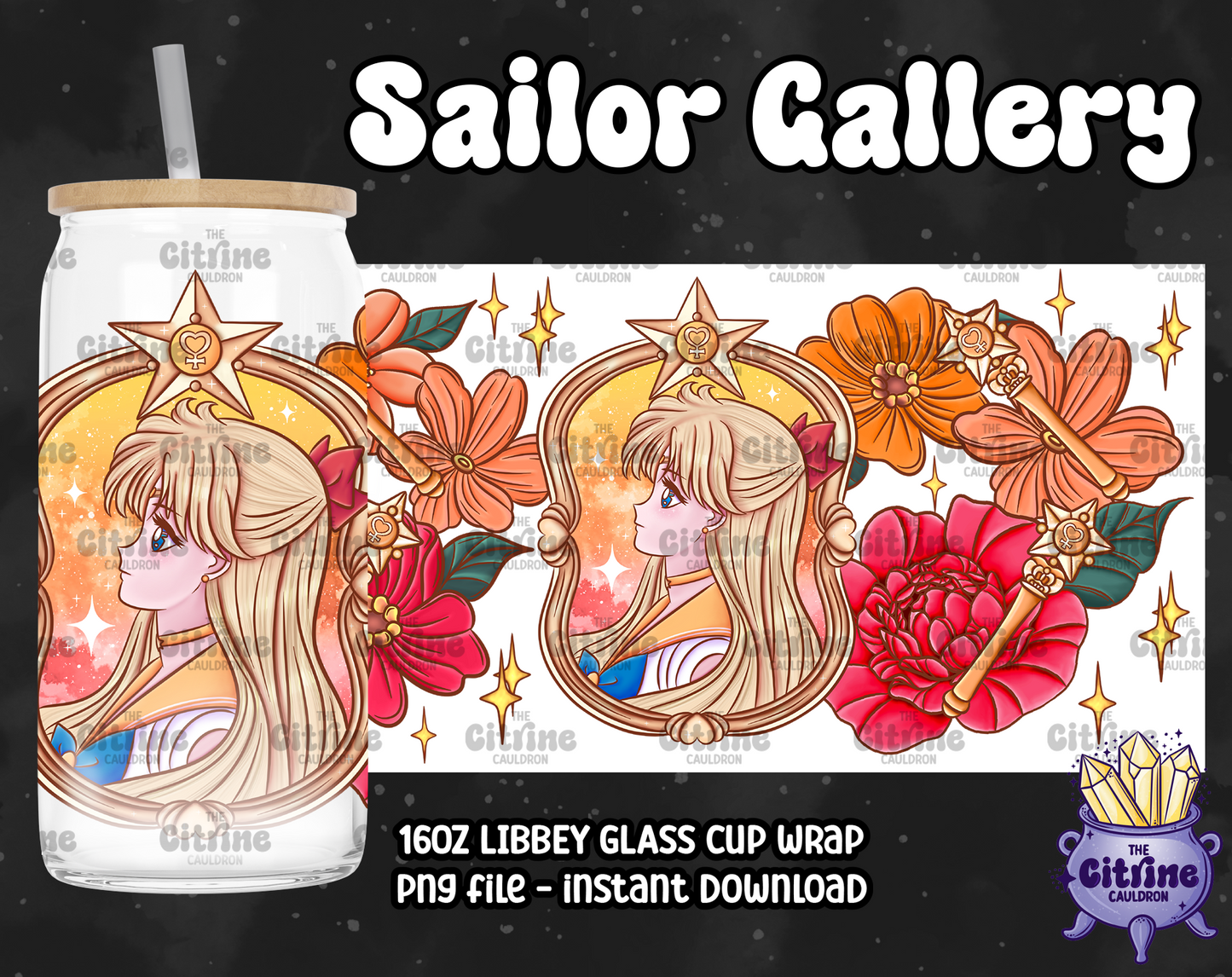 Sailor Gallery - PNG Wrap for Libbey 16oz Glass Can