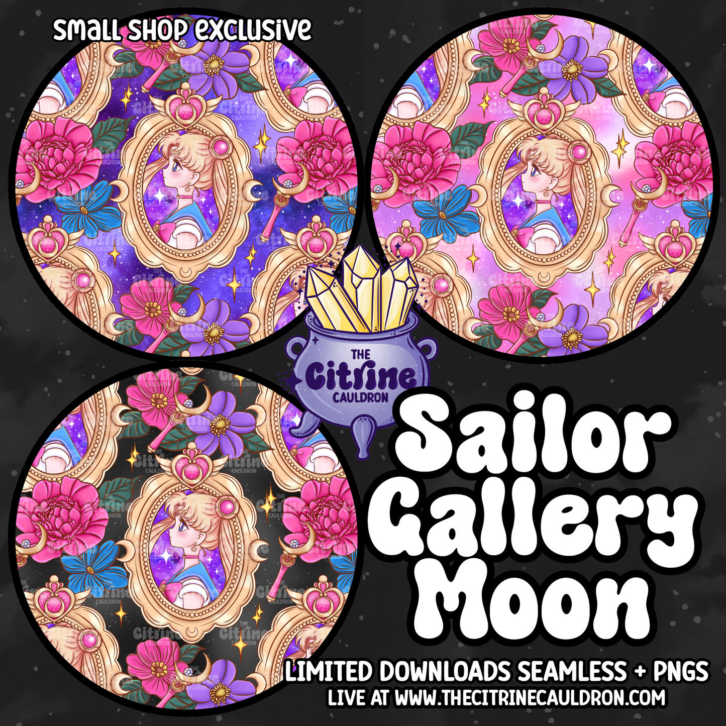 Sailor Gallery Moon - Seamless