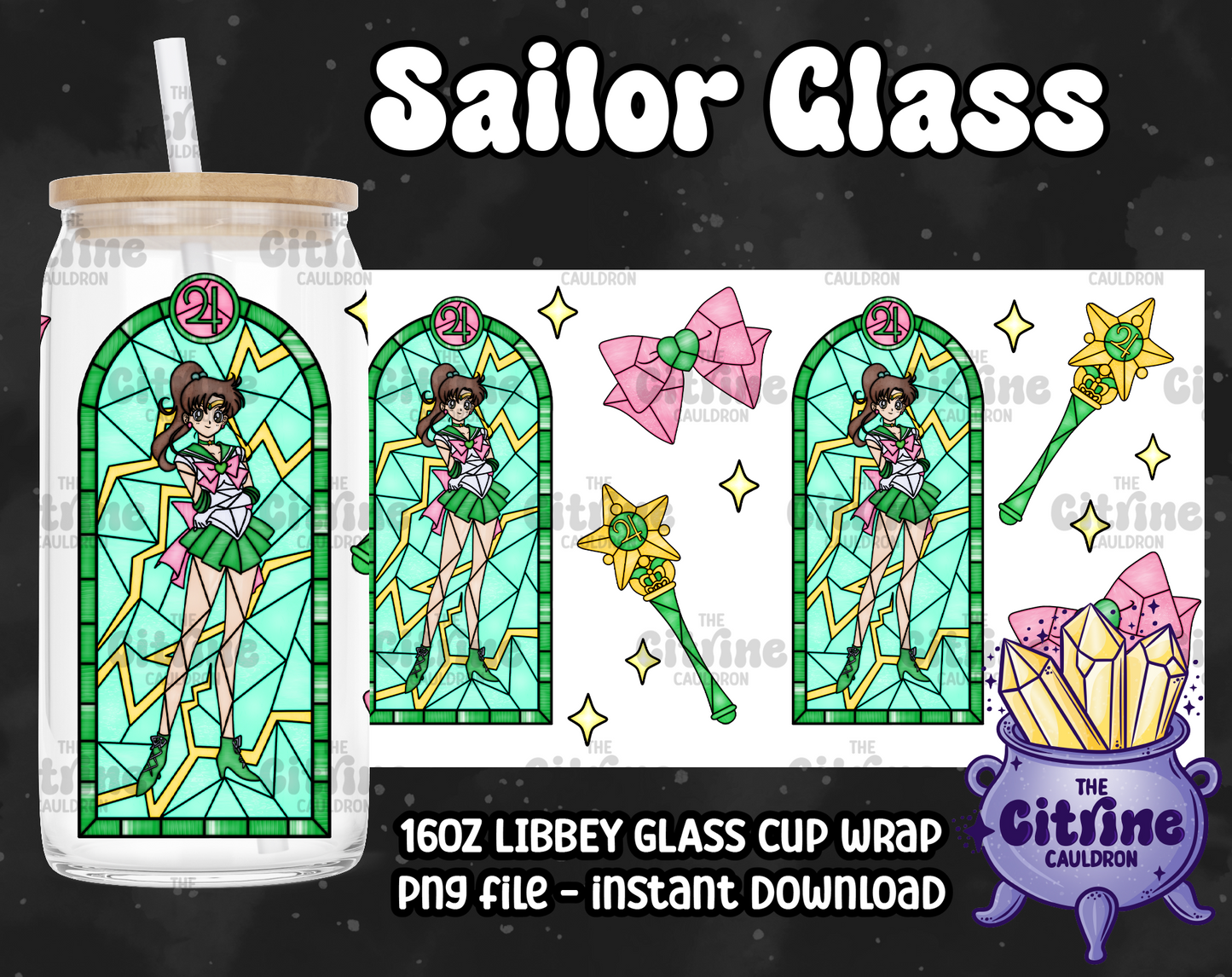 Sailor Glass - PNG Wrap for Libbey 16oz Glass Can