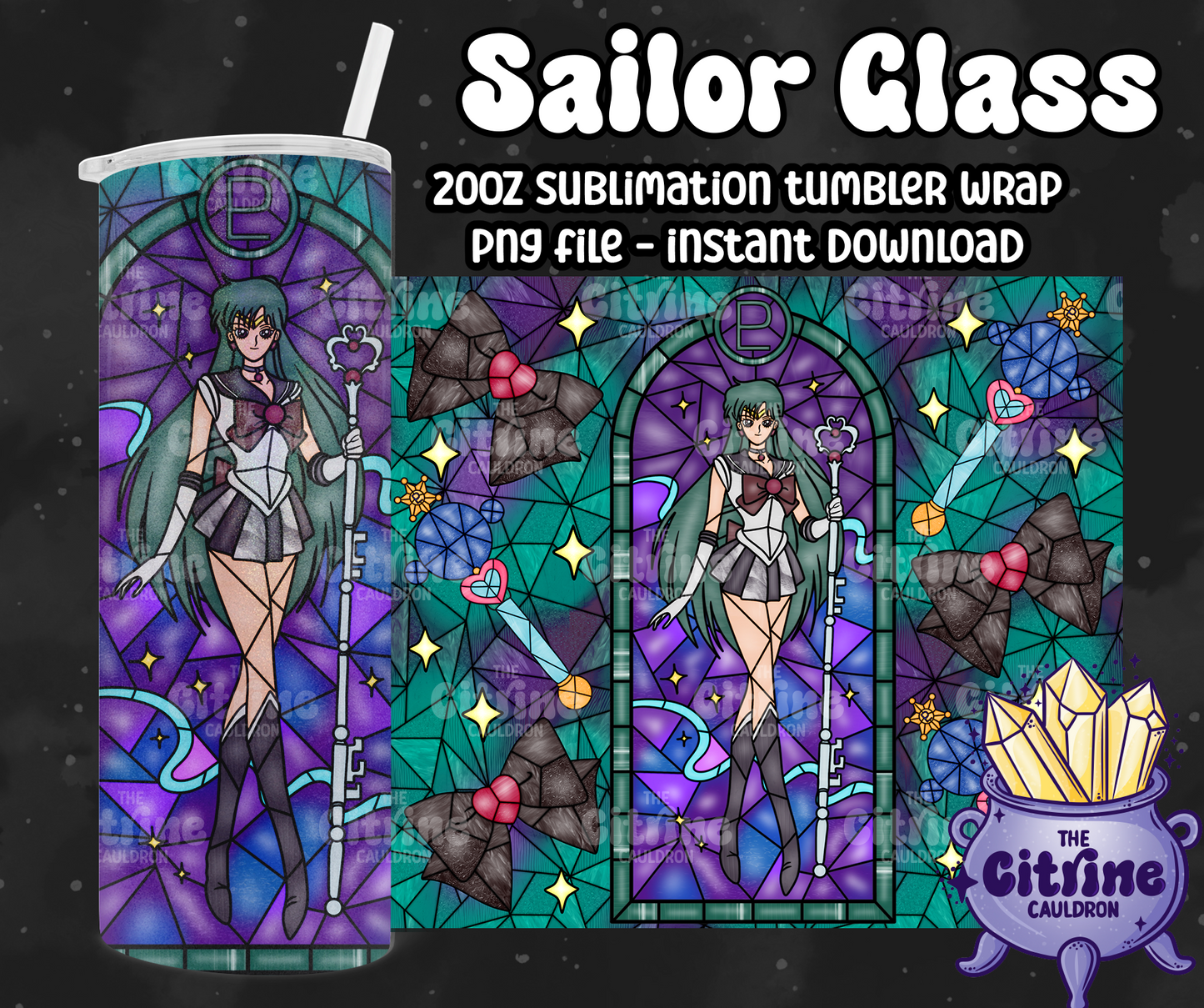 Sailor Glass Part 2 - PNG Wrap for Sublimation 20oz Tumbler
