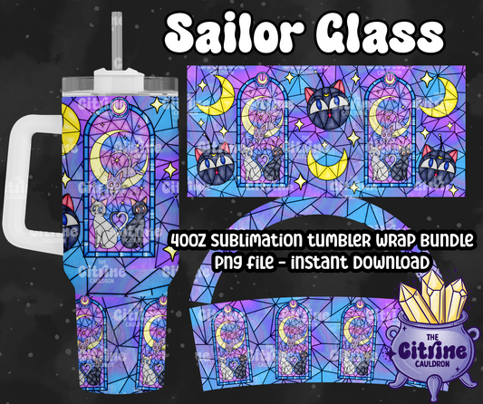 Sailor Glass Part 2 - PNG Wrap for Sublimation 40oz Tumbler