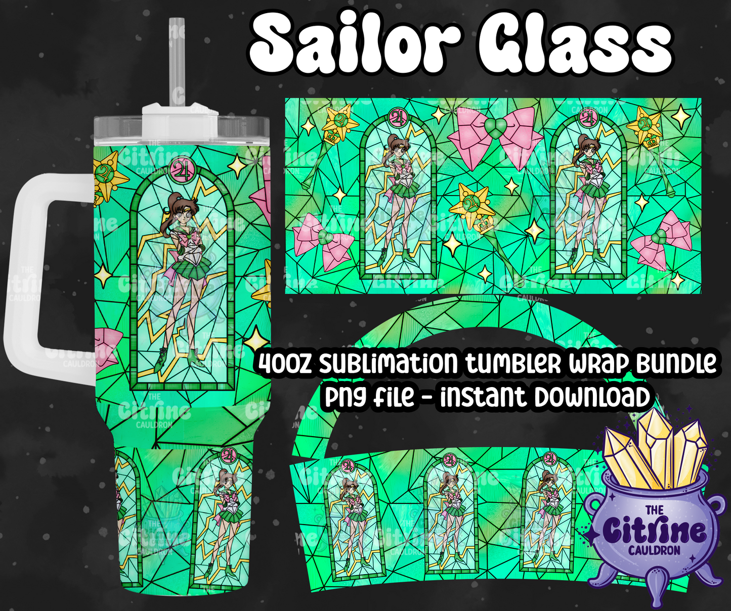 Sailor Glass Color - PNG Wrap for Sublimation 40oz Tumbler