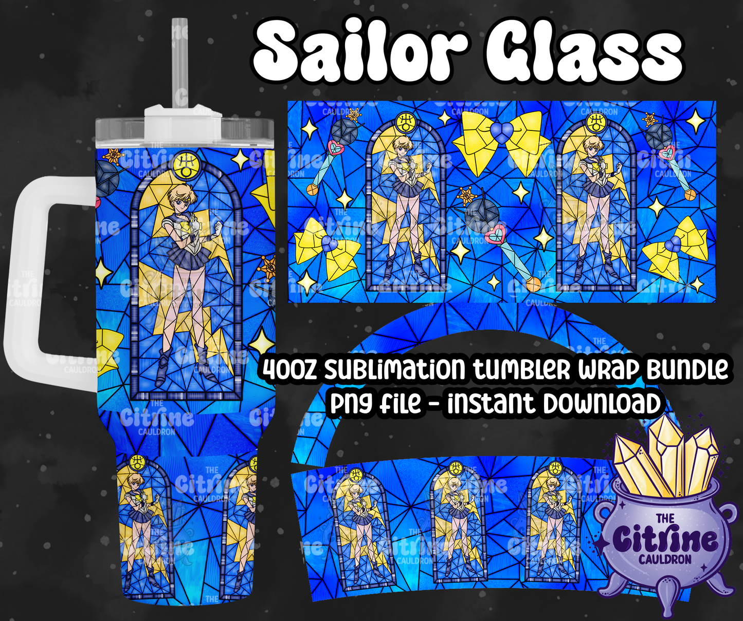 Sailor Glass Part 2 - PNG Wrap for Sublimation 40oz Tumbler