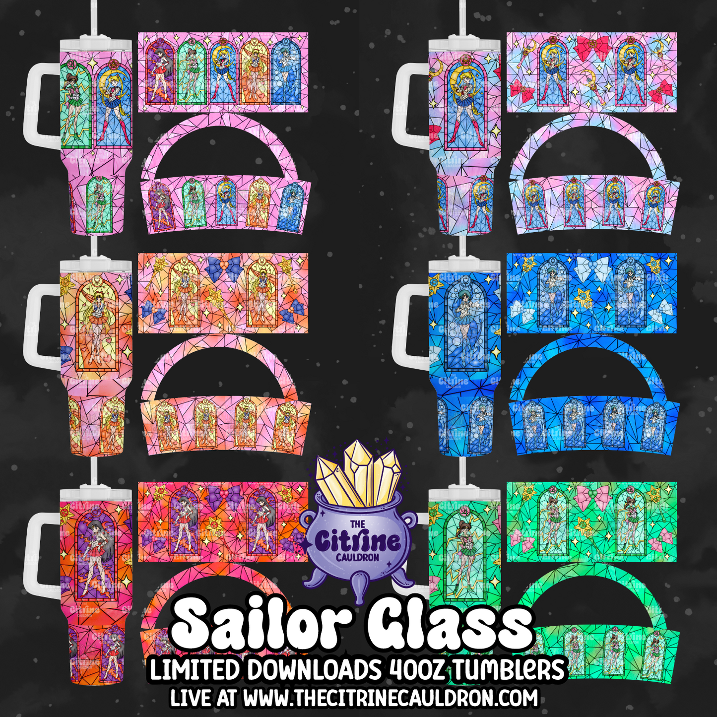 Sailor Glass Color - PNG Wrap for Sublimation 40oz Tumbler