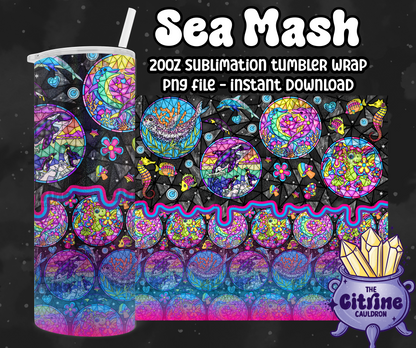 Sea Mash - PNG Wrap for Sublimation 20oz Tumbler
