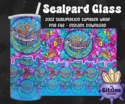 Sealpard Glass - PNG Wrap for Sublimation 20oz Tumbler