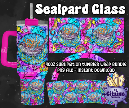 Sealpard Glass - PNG Wrap for Sublimation 40oz Tumbler