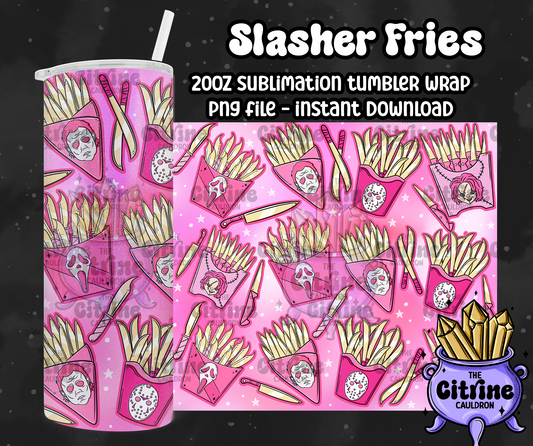 Slasher Fries - PNG Wrap for Sublimation 20oz Tumbler